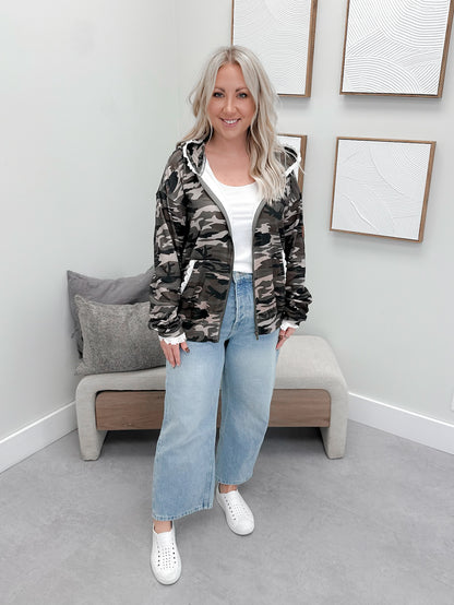 University Full Zip in Camo Lace by Ampersand Ave
