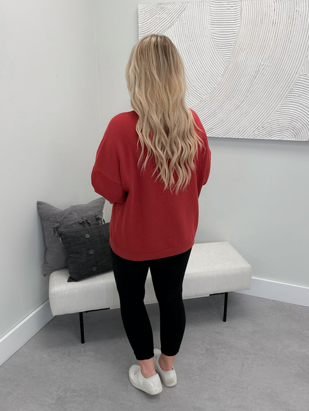 Seasons Greetings Pullover in Red