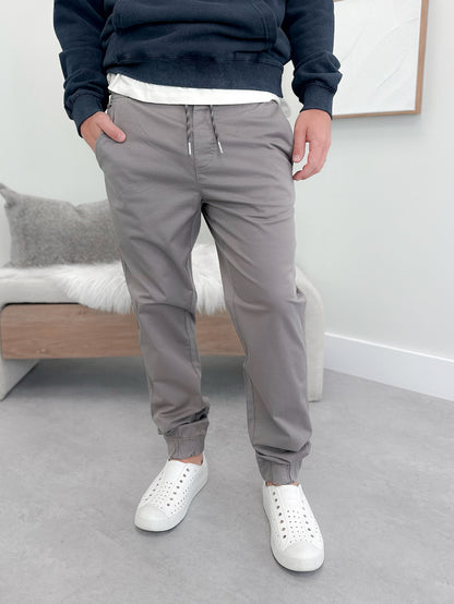 Mens Diego Jogger in Stone Grey
