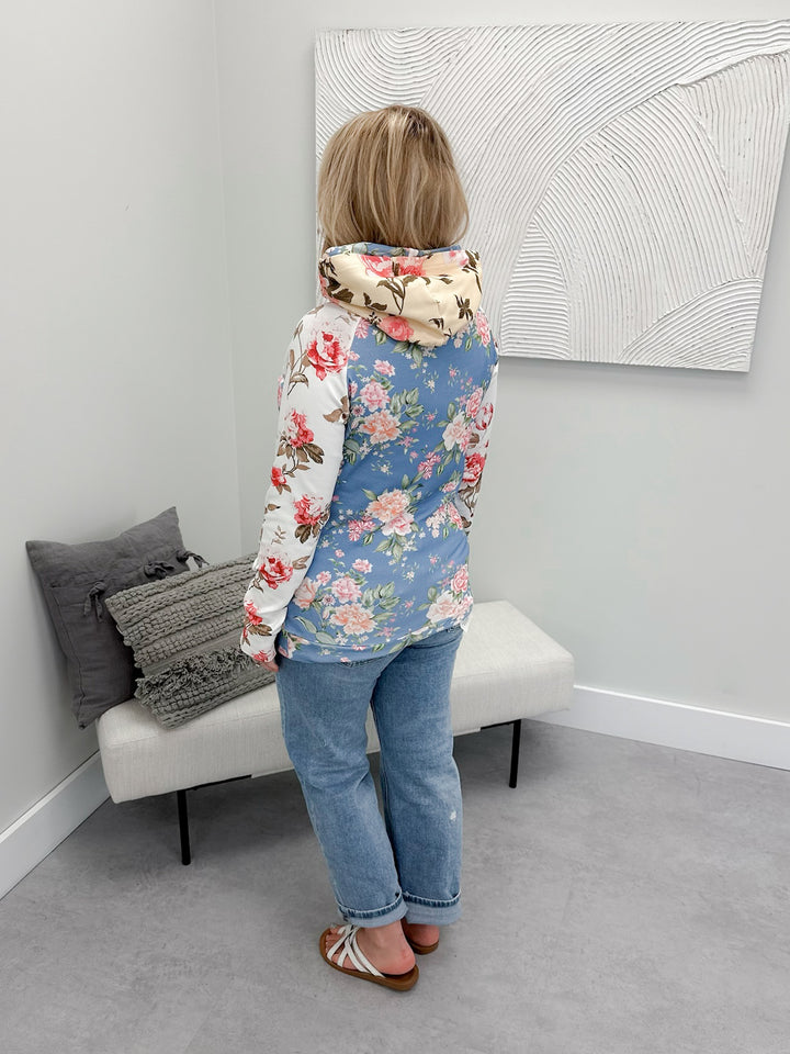 DoubleHood Sweatshirt in Secret Garden by Ampersand Avenue