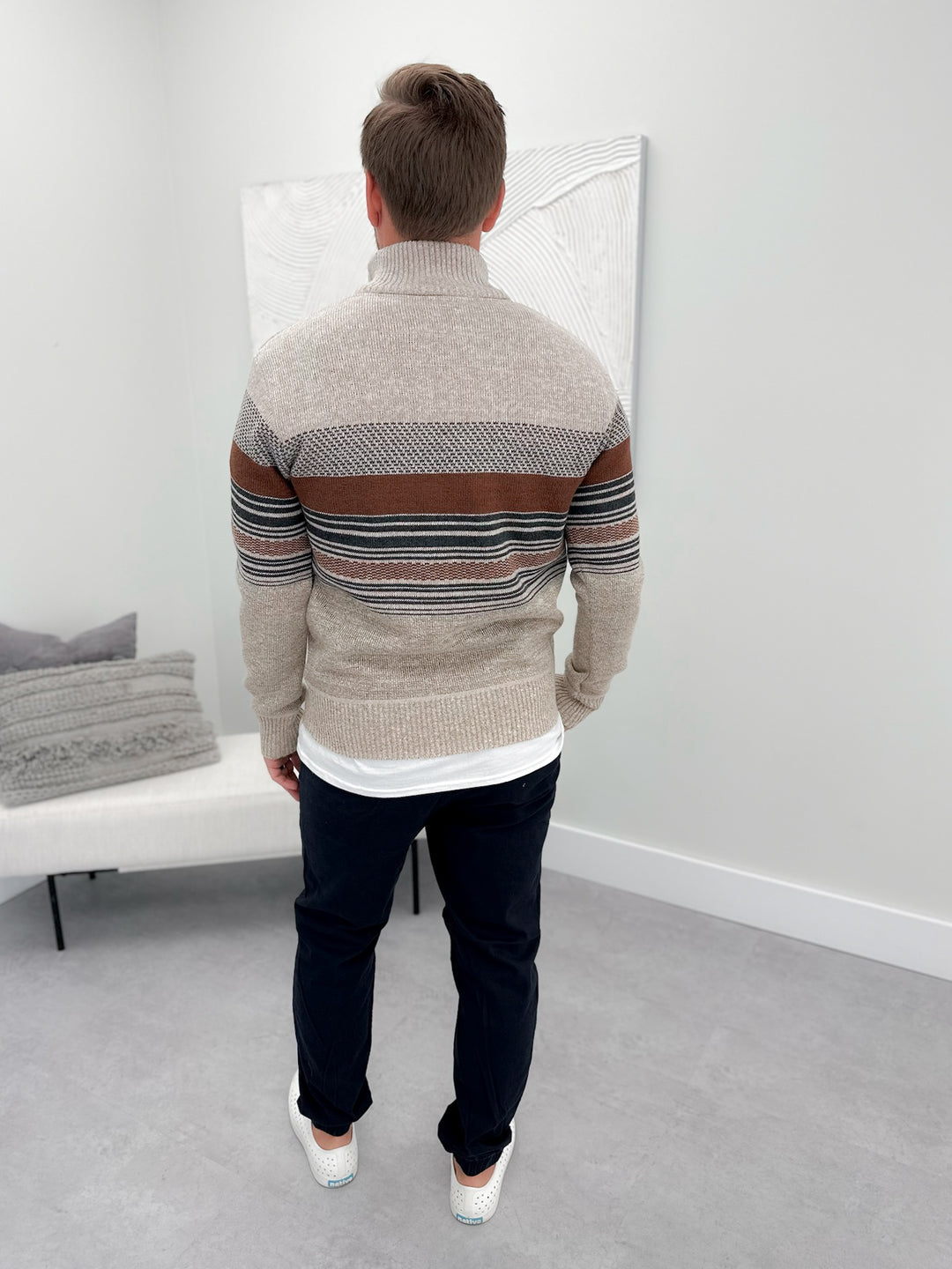 Mens Odin Knit Pullover in Hummus