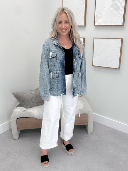 Siga Jean Jacket in Acid Wash