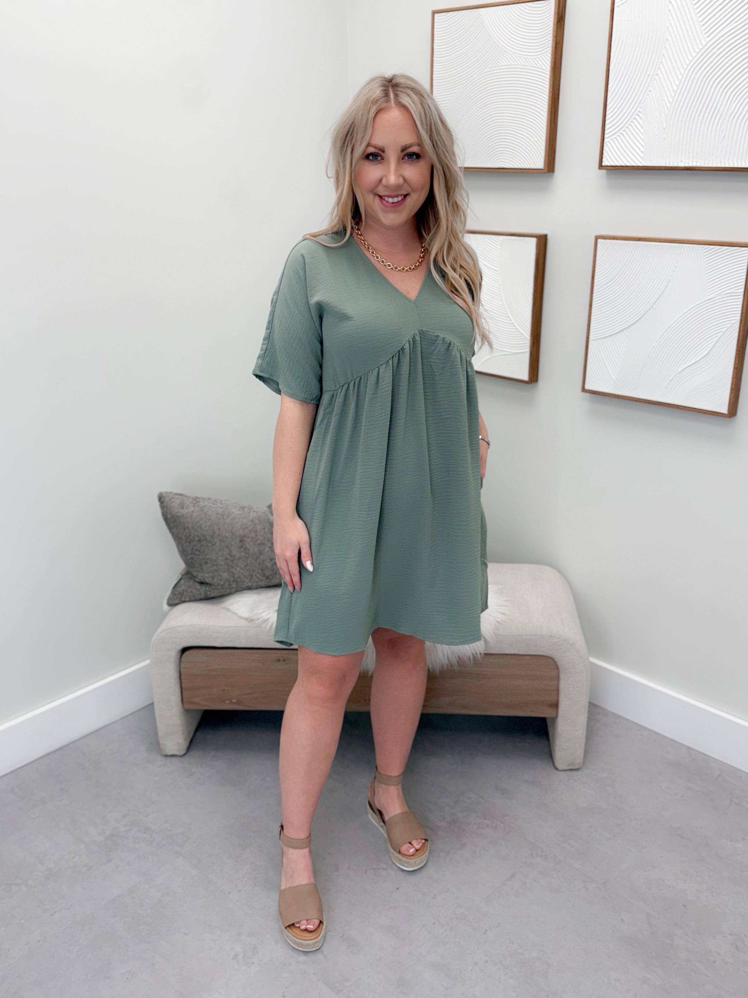 Saanvi Dress in Sage
