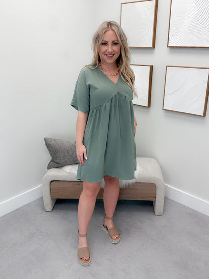 Saanvi Dress in Sage