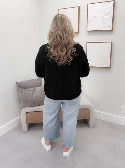 Hockey Mom Sweater in Black