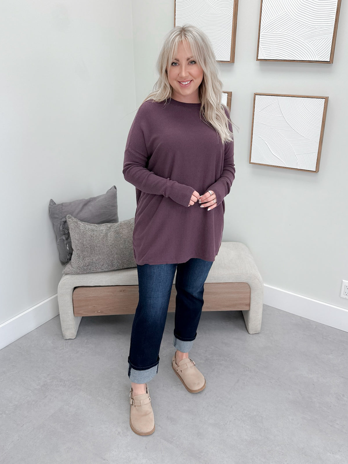 404 Sweater in Plum by Twenty Nine the Label