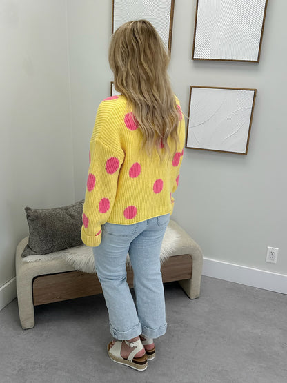 Razzle Cardigan in Lemon