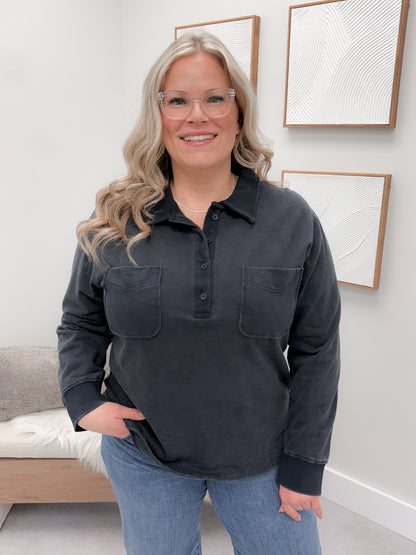 Renata Pullover in Navy