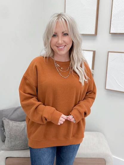 Portia Pullover in Burnt Amber