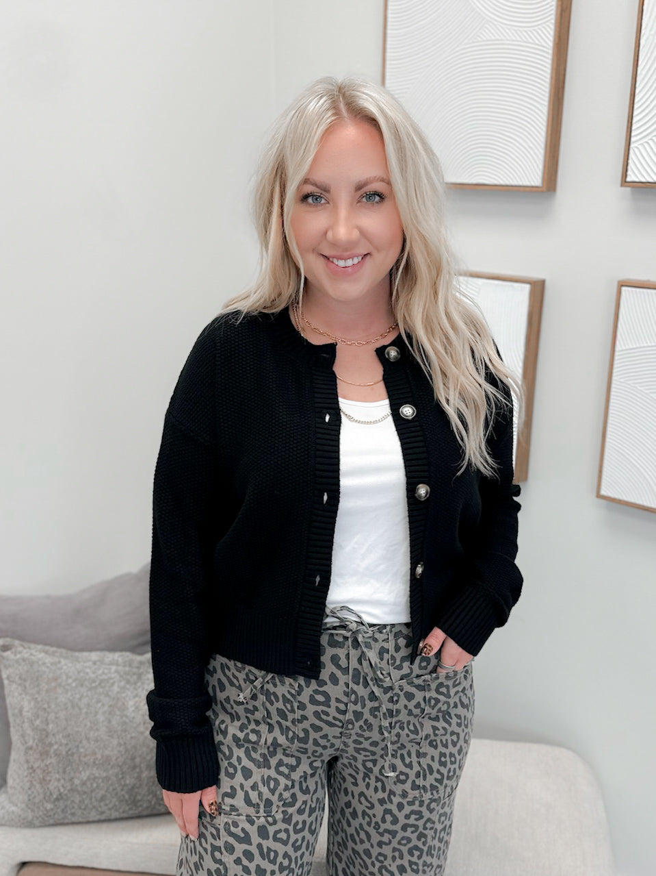 Cloud Knit Cardigan in Ink by Ampersand Avenue