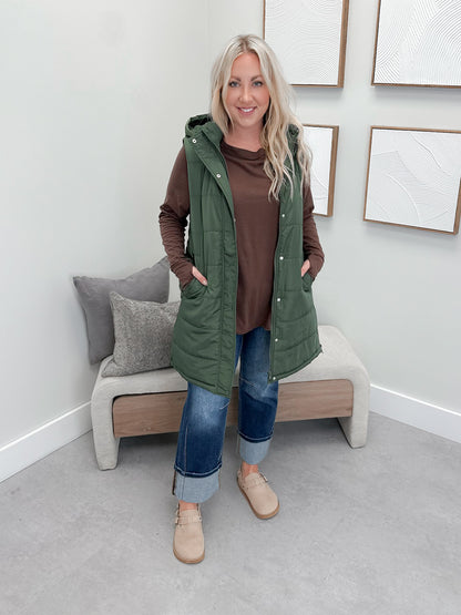 609 Vest in Olive by Twenty Nine The Label