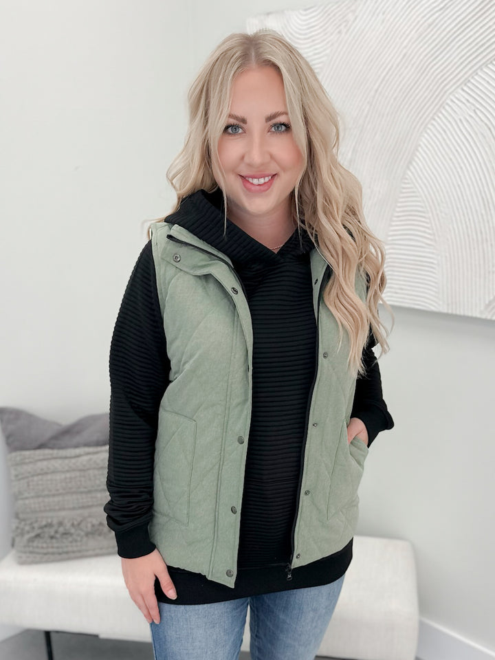 Fallon Vest in Sage