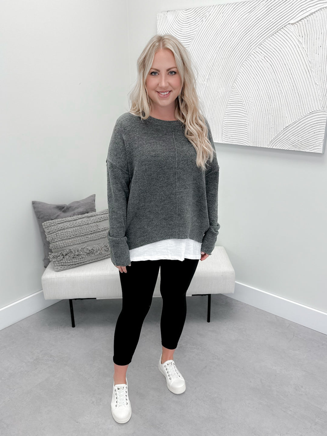 Cricket Sweater in Grey