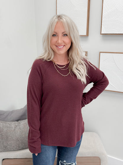 Kalan Long Sleeve in Black Cherry