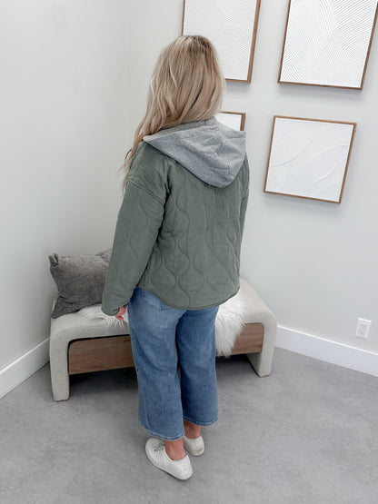 Jemma Quilted Jacket in Olive