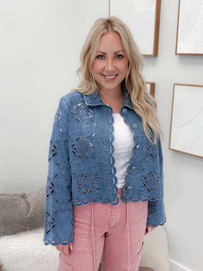 Maine Cutout Jean Jacket