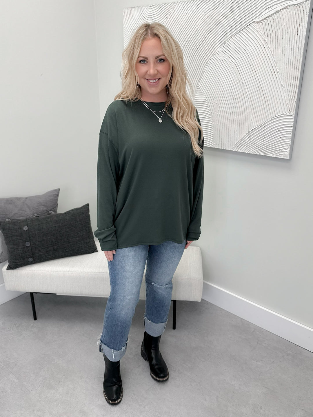 Lark Long Sleeve in Evergreen