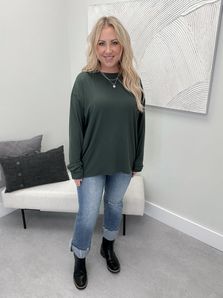 Lark Long Sleeve in Evergreen