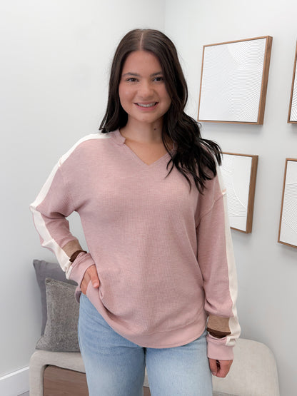 Escape Waffle Knit in Blush