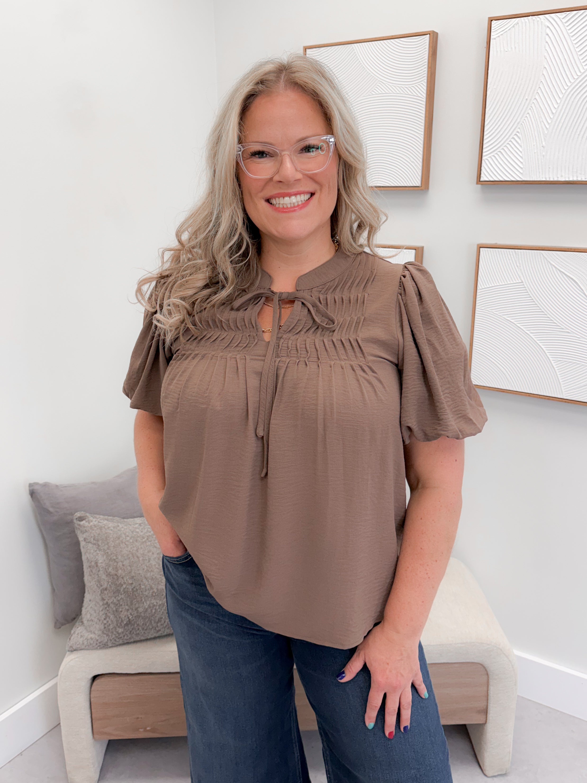 Seria Blouse in Mocha