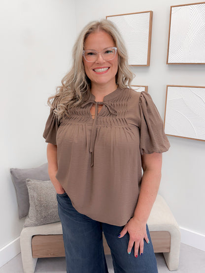Seria Blouse in Mocha