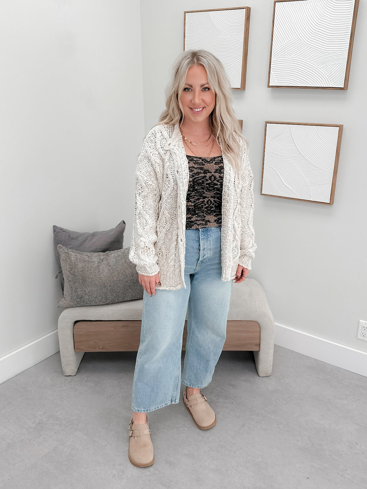 Opal Rollneck Knit Cardigan in Tea By Free People