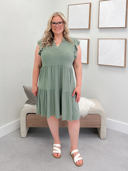 Inez Dress in Green