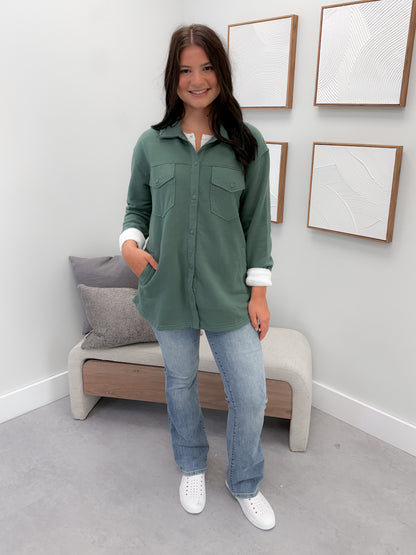 Essen Shacket in Green