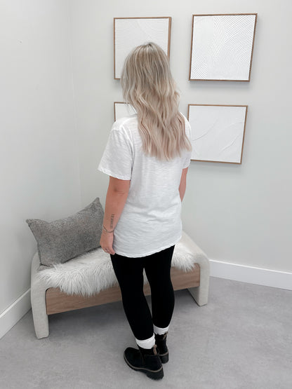 Heart Stamp 209 Collaboration Tee in White