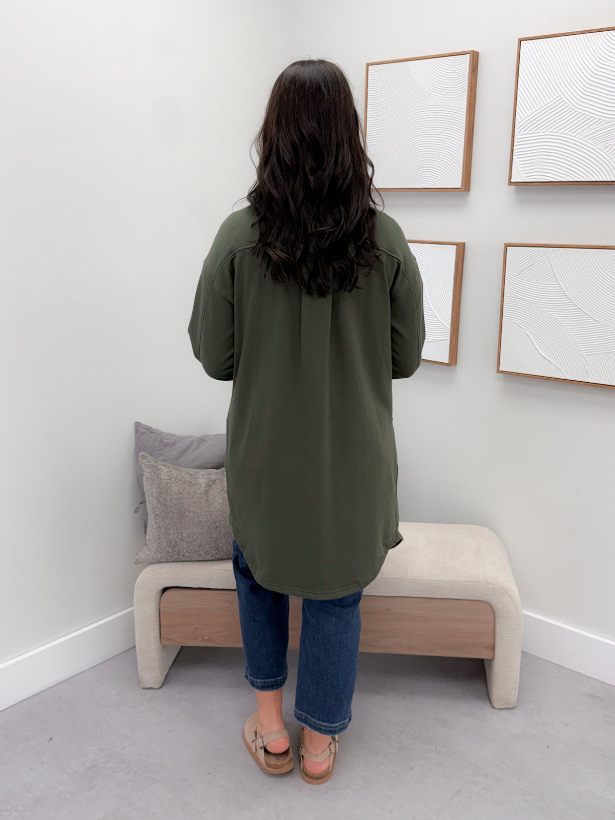 501 Shacket in Olive by Twenty Nine the Label