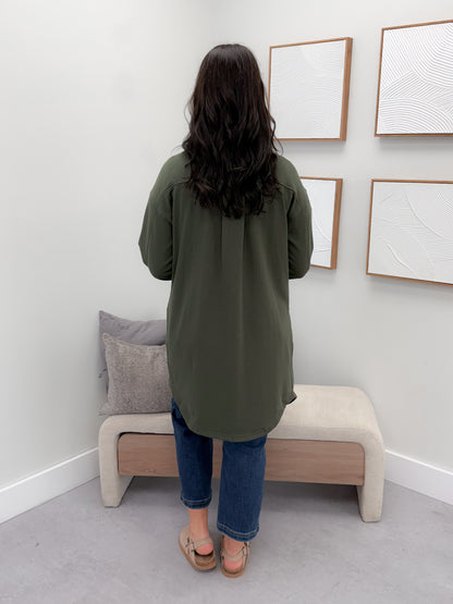 501 Shacket in Olive by Twenty Nine the Label