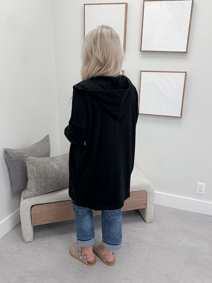 726 Hooded Cardigan in Black by Twenty Nine the Label