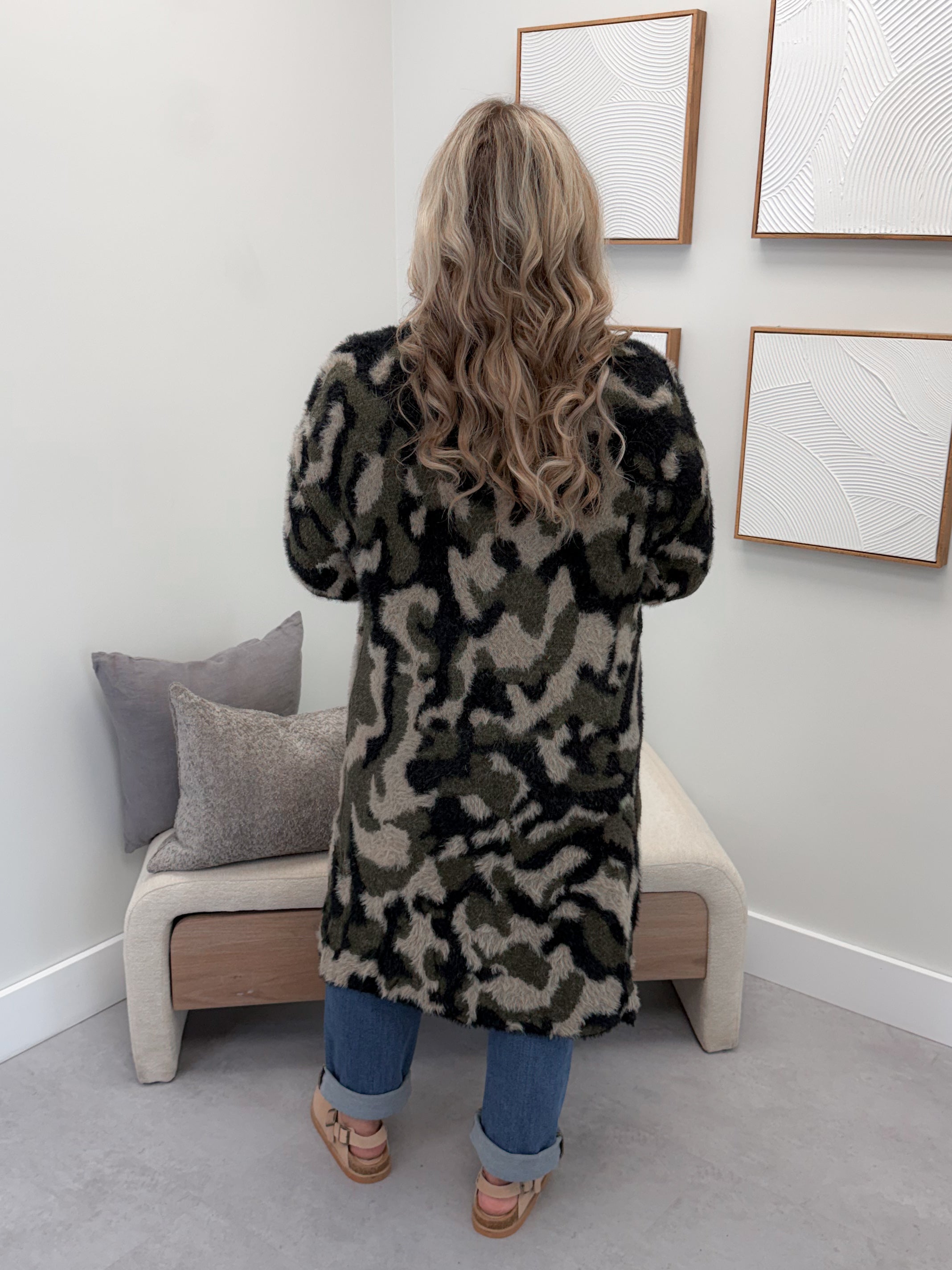 Cameron Camo Cardigan
