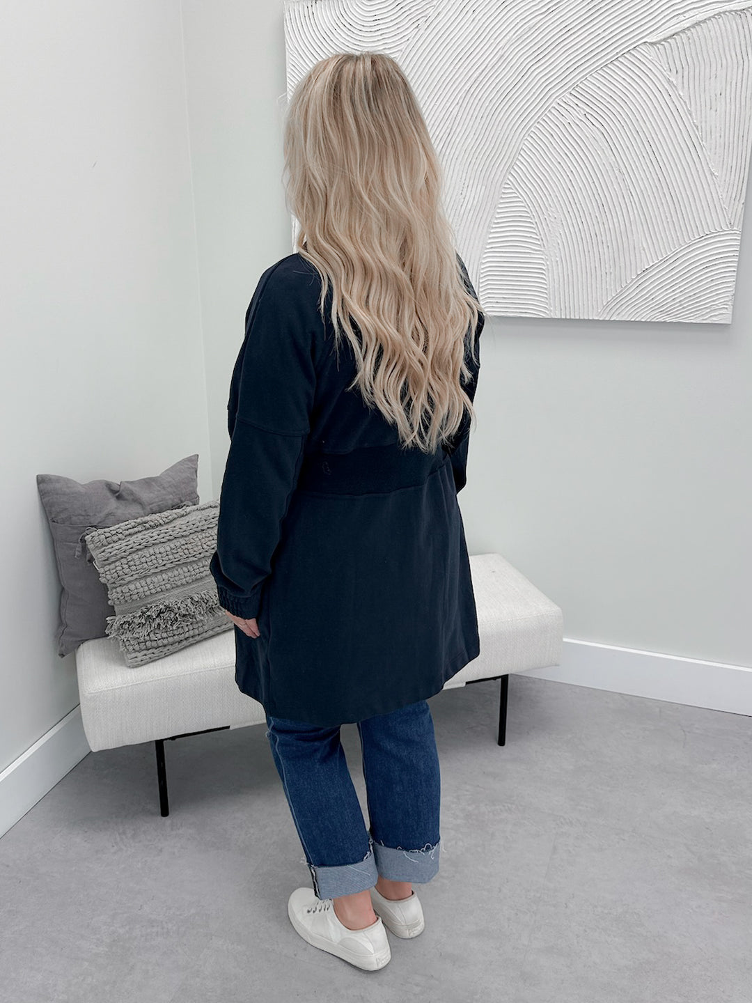 Eliana Coatigan in Navy
