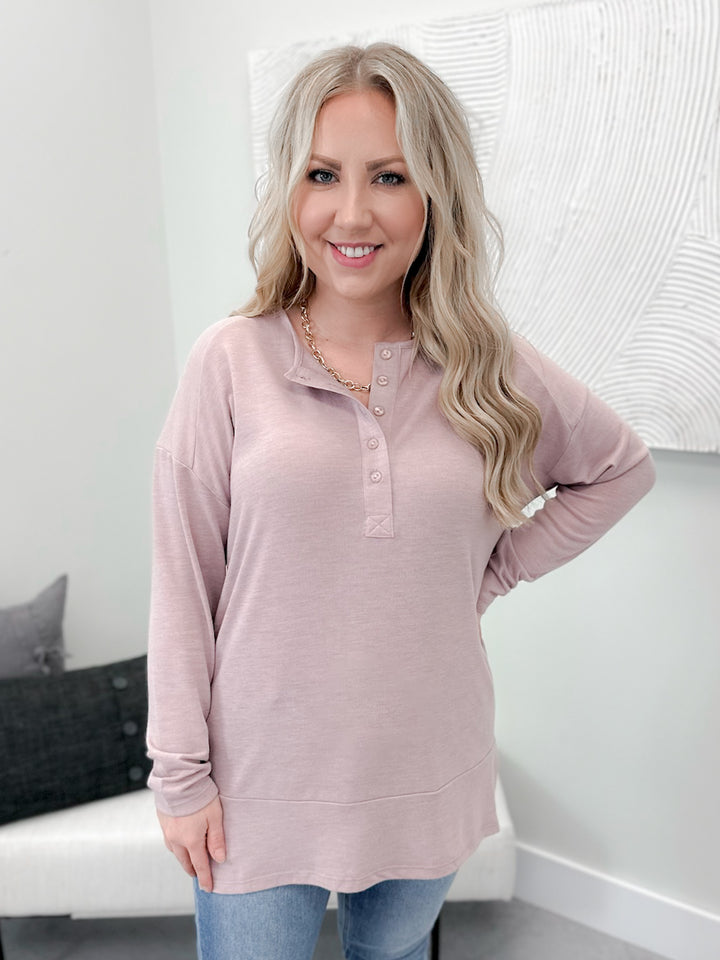 Lilah Long Sleeve in Dusty Mauve - L/O Small