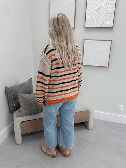 Harriet Sweater in Orange Stripe