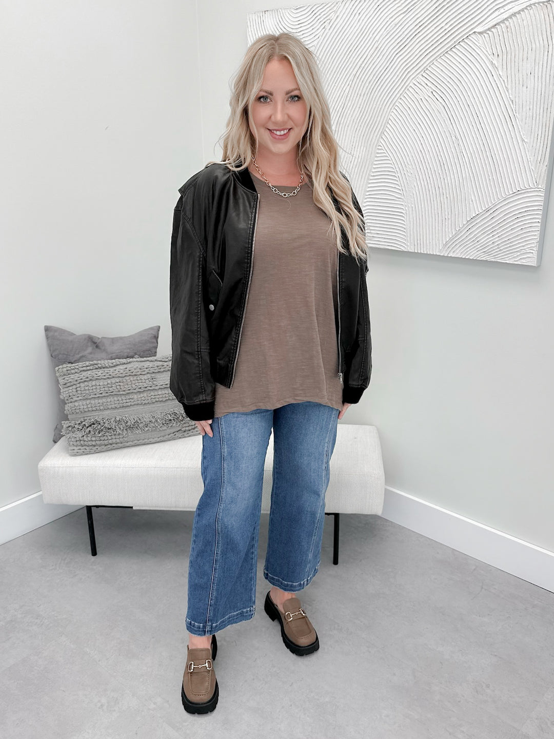 Bridget Bomber Jacket in Brown