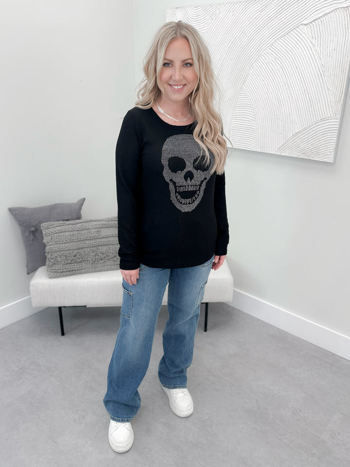 Onyx Skull Long Sleeve in Black