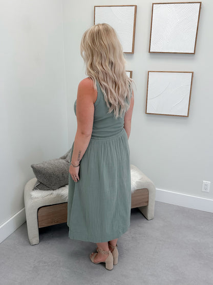 Vallery Dress in Sage