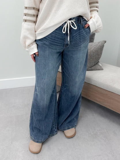 Maggie Palazzo High Rise Jeans by Judy Blue