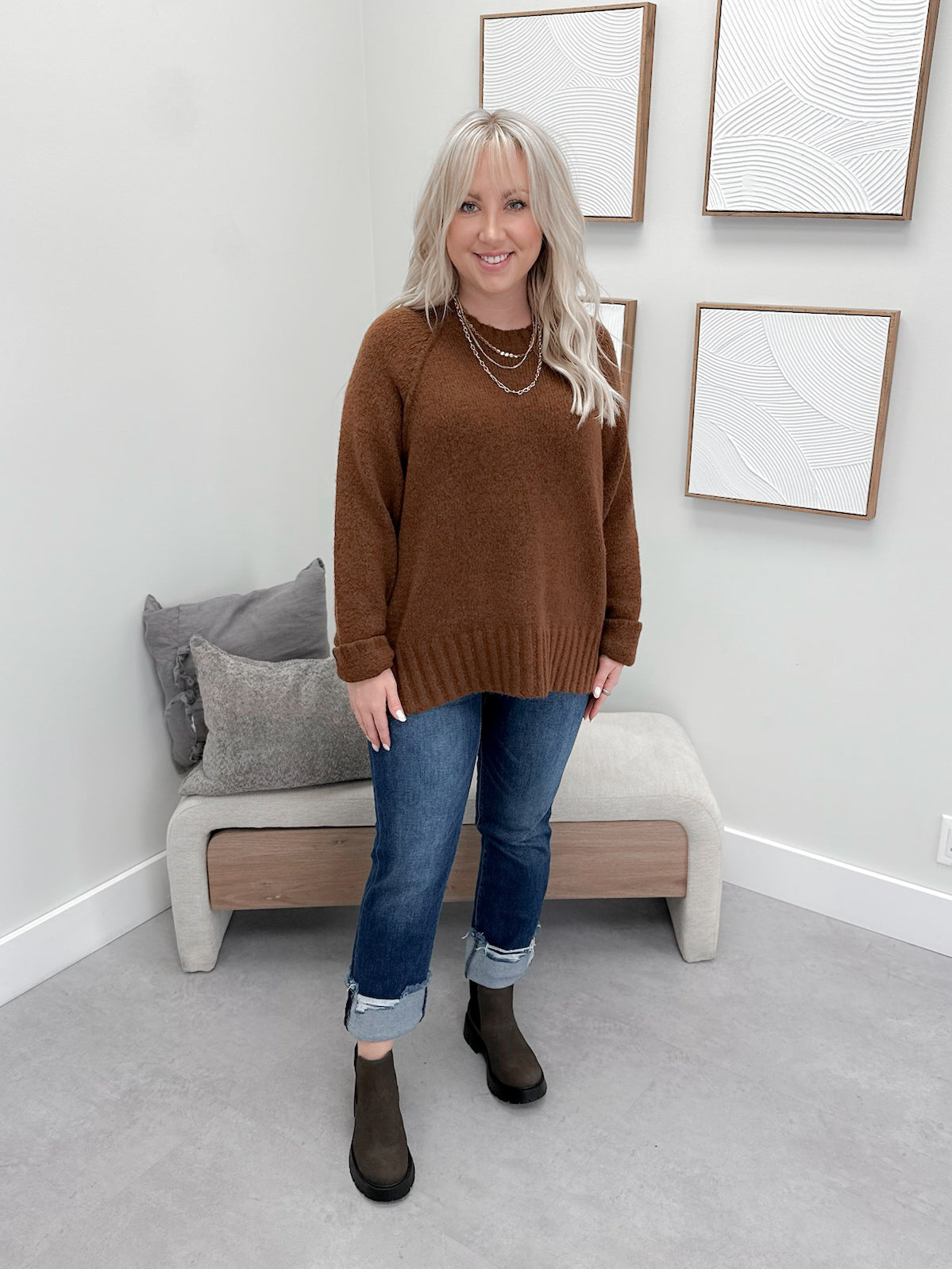 Claire Sweater in Chestnut