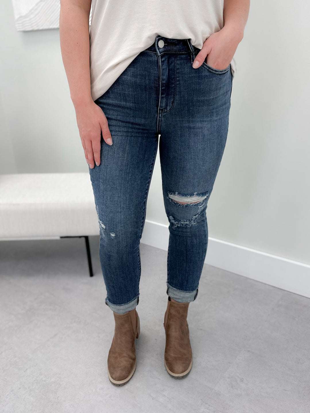 Mia High Rise Jeans in Dark Wash by Judy Blue