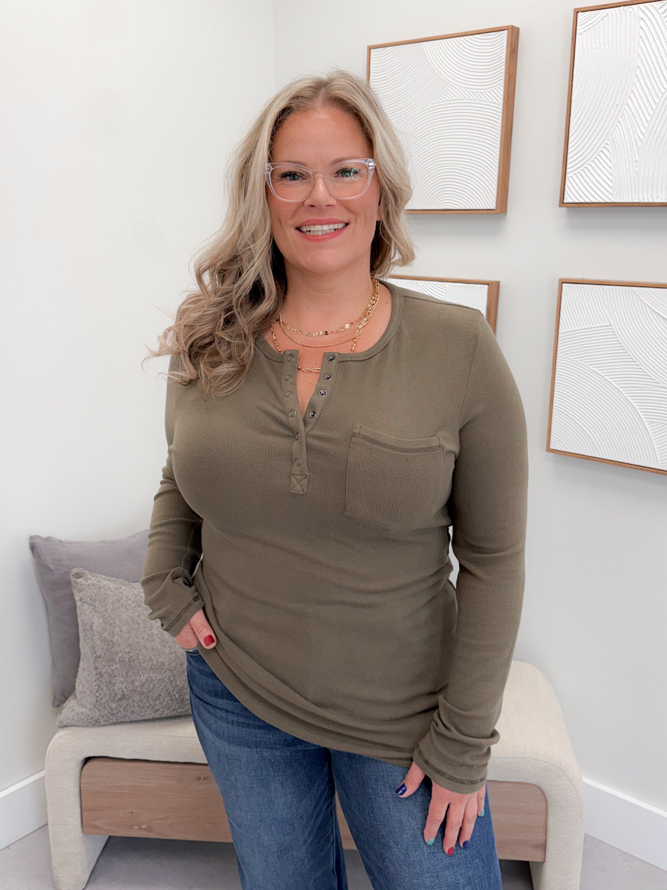 Georgia Long Sleeve in Olive
