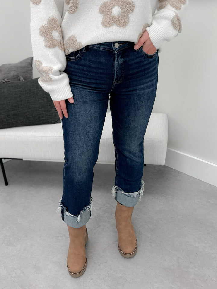 Blythe Tummy Control Jeans in Dark Wash