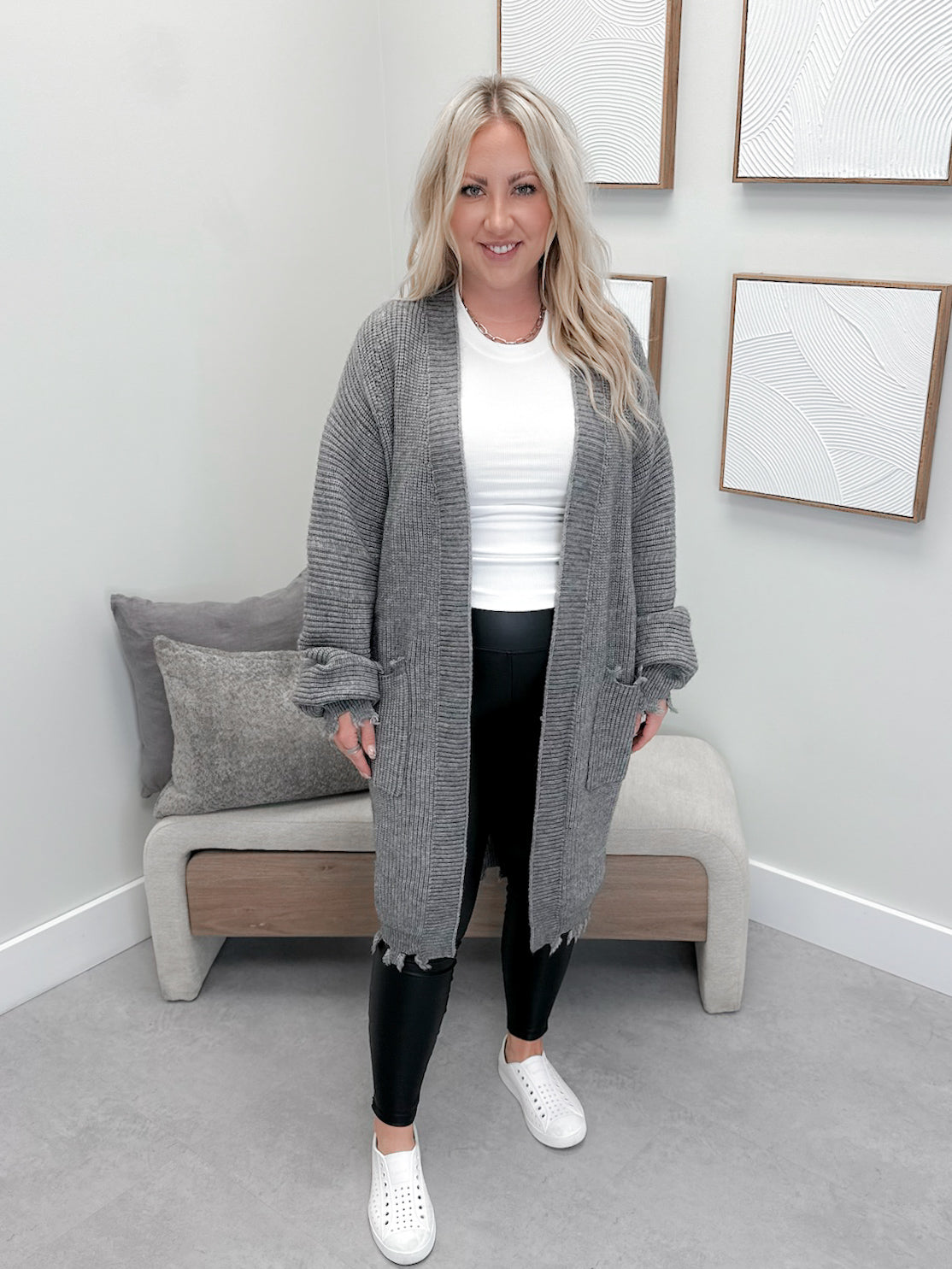 Beverly Cardigan in Grey