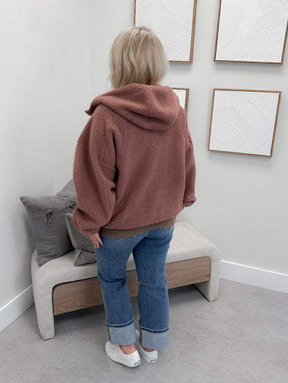 Alpine Fleece Jacket in Rose Taupe