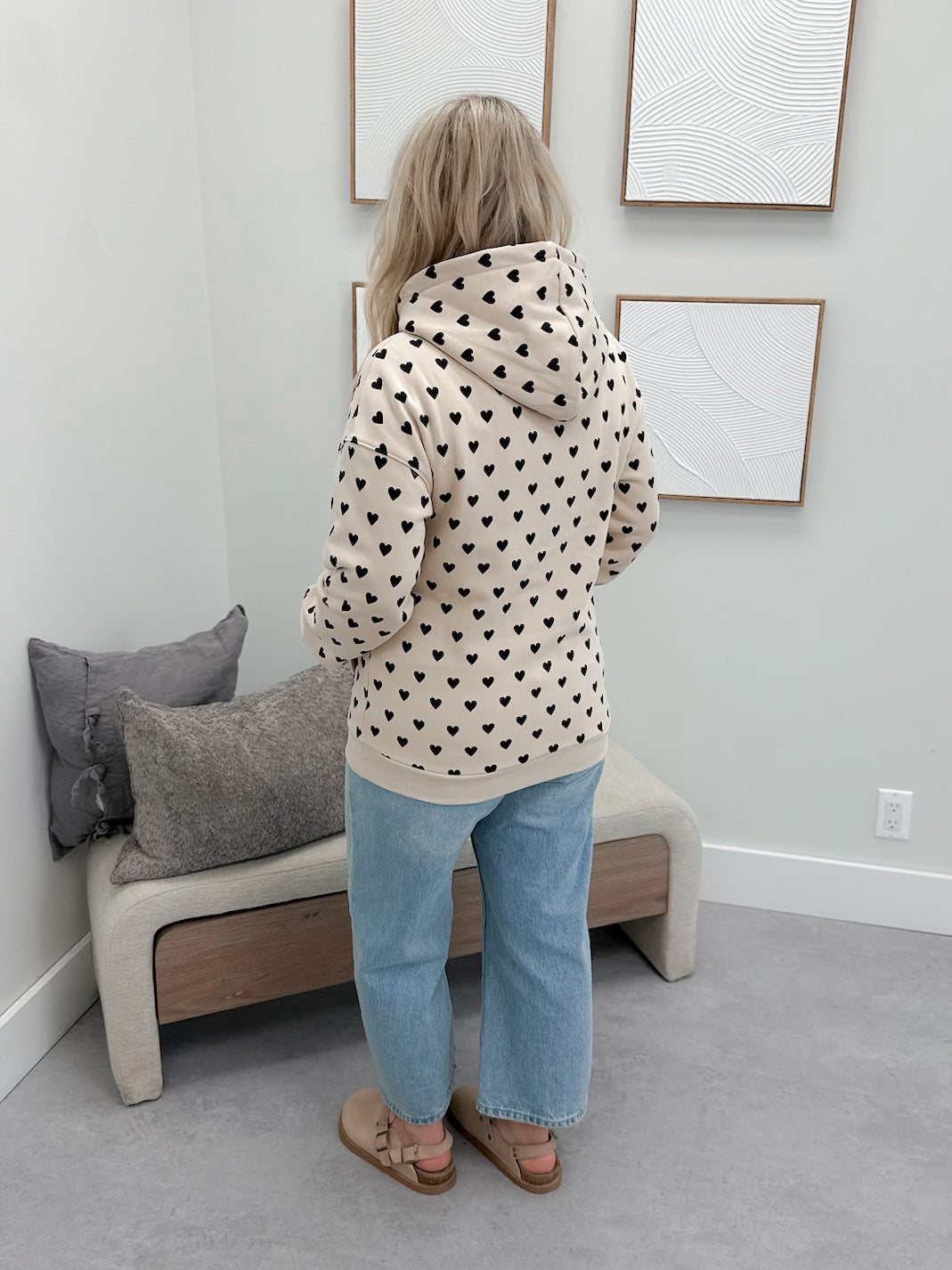 Hearts Aflutter Comfort Zone Hoodie by Ampersand Ave
