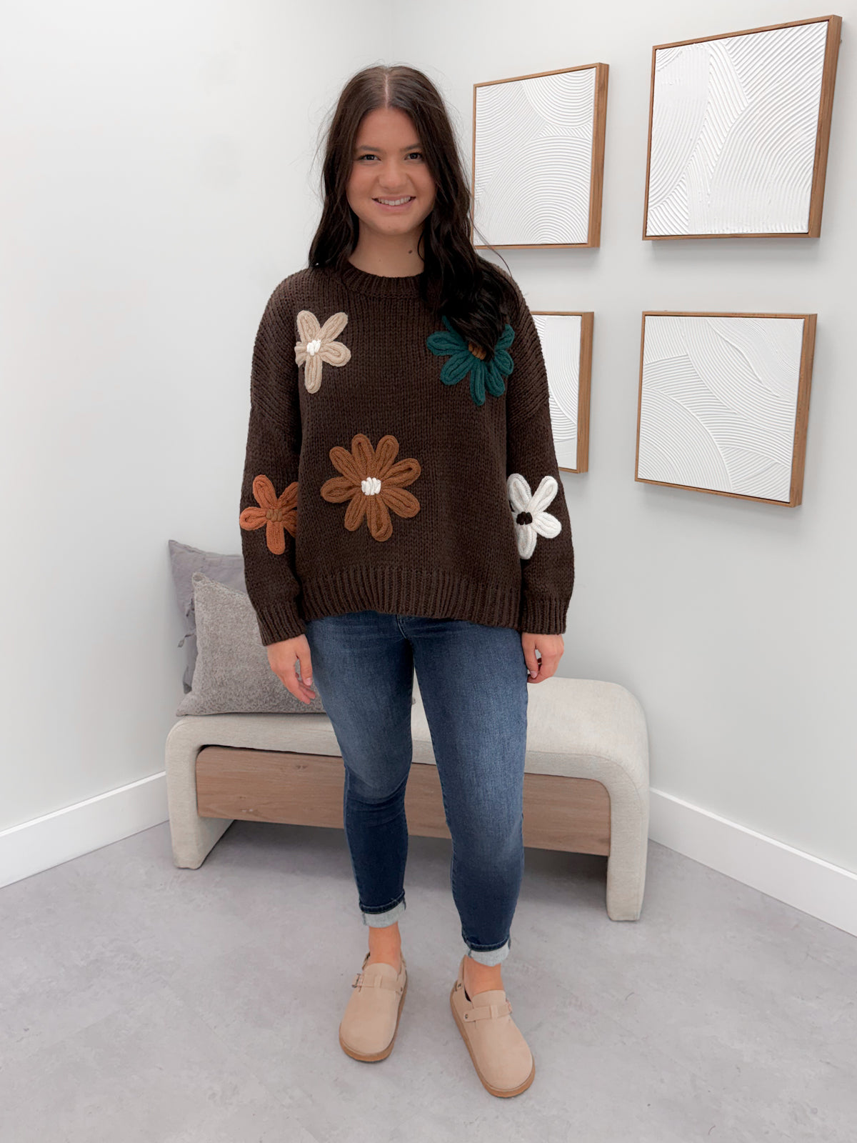 Asters Sweater in Coffee