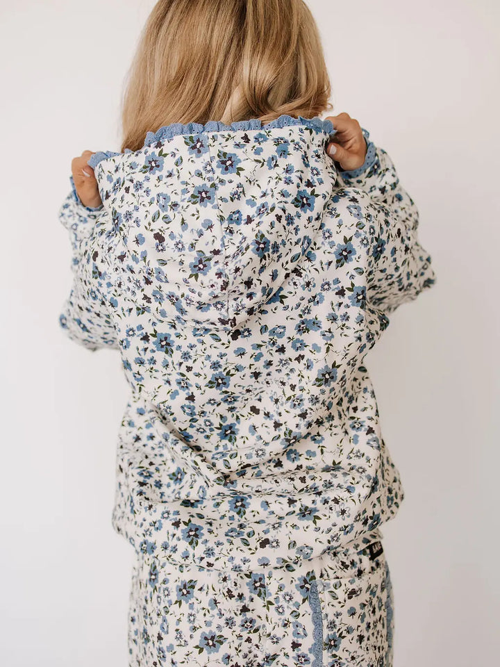 Blooming in Blue University Hoodie by Ampersand Ave