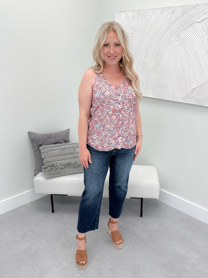 Mia Tank In Floral Plum